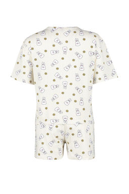 Trendyolmilla Sar?-Cok Renkli %100 Pamuklu Potikare Sortlu Orme Pijama Tak?m? THMSS24PT00211 фото 8