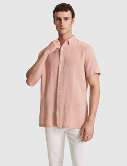 Mercan Mikro Desenli %100 Pamuk Comfort Fit Rahat G_mlek