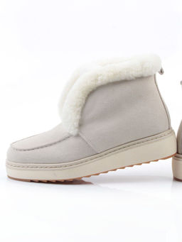 04-5603-9 MILK Ботинки зимние женские (натуральная кожа, 100% шерсть)