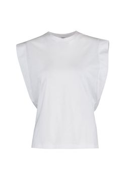 TRENDYOLMILLA Siyah %100 Pamuk Vatka Gorunumlu Basic Bisiklet Yaka Orme T-Shirt TWOSS20TS0021  фото 9