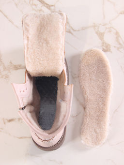 Ботинки 319.taskanaka.Вакса пудра/мех