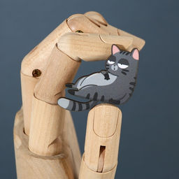 Цена за 2 шт. Значок деревянный Талисман на пофигизм, 4?3.7 см