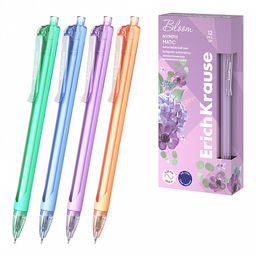АКЦИЯ Цена за 12 шт. Ручка шариковая автоматическая ErichKrause Nymph Matic Pastel Bloom 0.7, цвет чернил синий (в коробке по 12 шт.)