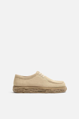 LEATHER SHOES WITH IRREGULAR SOLE