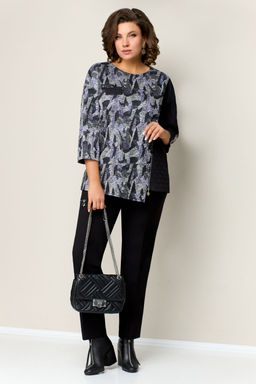 Костюм VOLNA 1323 серо-фиолетовый/черный