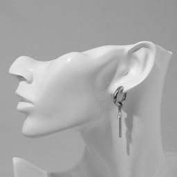 Серьги со съёмным элементом Трансформер круг, белые в серебре - Qf фото 3