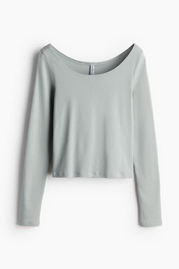 Top de algodon con escote barco - H&m фото 3