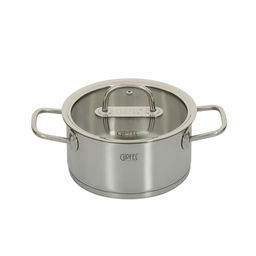 2697 GIPFEL Кастрюля CAPELLA 2л/18х9см, нержавеющая сталь 18/10, стеклянная крышка. Толщина: 0,6 мм - Werner фото 4