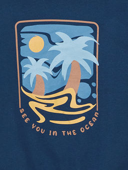 Bisiklet Yaka Bask?l? Erkek Bebek Sweatshirt - Waikiki фото 2