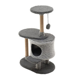 Комплекс для кошек с когтеточкой, разборный, с площадкой, 56 х 42 х 90 см, серый - Пижон фото 3