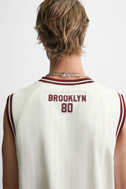 CONTRAST VARSITY TANK TOP - Zara фото 7