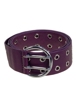 Ремень женский с люверсами из искусственной кожи, цвет фиолетовый