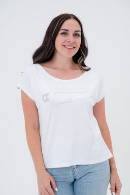 Футболка женская из вискозы Лирика белый You are safe - Амадэль фото 3