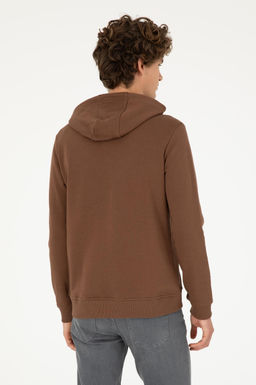 Мужской коричневый базовый свитшот - U.s. polo assn фото 5