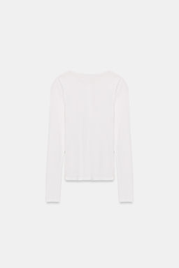 HENLEY NECK T-SHIRT - Zara фото 7