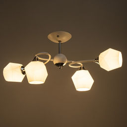 Светильник потолочный BayerLux «Миссури», люстра 4хЕ27, 40 Вт, белый, 71×36×29 см