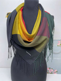 K13583 Палантин 100/100 хлопок ХАКИ