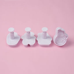 Плунжеры кондитерские Доляна Зимняя сказка, набор 4 шт., новогодние, пластик, белые