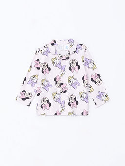 Polo Yaka Uzun Kollu Minnie Mouse Bask?l? K?z Bebek Pijama Tak?m - Waikiki фото 2