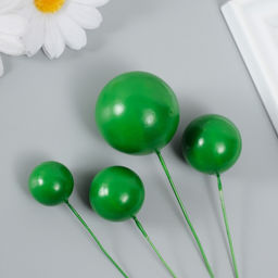 Декор для творчества «Шарики зелёные», d=2; 3; 3.5 и 4 см, набор 20 шт.