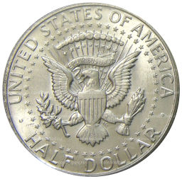 Монета 1/2 доллара (50 центов) 1968 года D США