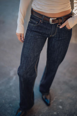 JEANS TRF WIDE LEG TIRO BAJO / ?ndigo oscuro - Zara фото 2