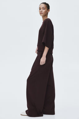 Pantal?n con cord?n de ajuste y pliegue decorativo - H&m фото 9