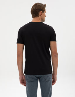 Siyah Slim Fit Basic Ti__rt