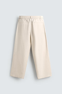 PANTAL?N FLUIDO PLIEGUES LATERALES / Crudo medio - Zara фото 7