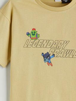 Bisiklet Yaka Brawl Stars Bask?l? Erkek ?ocuk Ti??rt