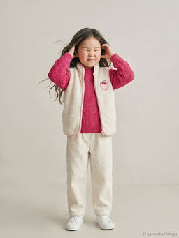 Dik Yaka Nak??l? K?z ?ocuk Yelek