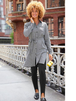 Фланелевая рубашка-туника ESMARA гусиная лапка  фото 14