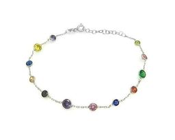 Браслет из серебра куб.циркон., ТФБ-32