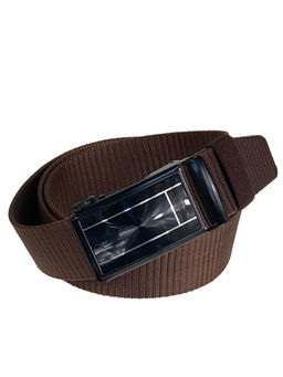 Мужской текстильный ремень, цвет шоколад