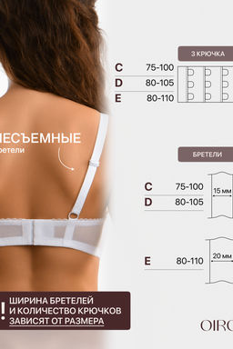 Бюстгальтер OIRO кружевной с мягкой чашей Oleandr 1415013