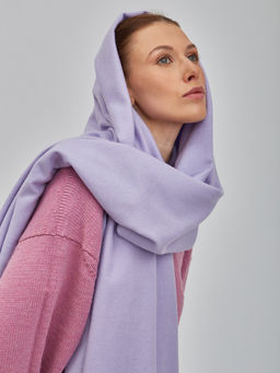 В составе шерсть и кашемир! теплый двусторонний палантин - Tantino фото 8