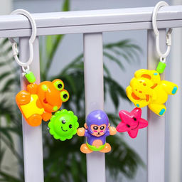 Растяжка на коляску/кроватку Дружба, 3 игрушки, цвет МИКС, Крошка Я  фото 2