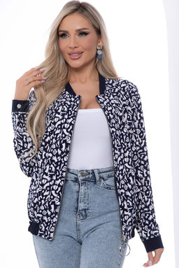 Бомбер на молнии (сине-белый) Б8851 - Lt collection фото 4