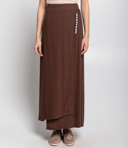 Юбка #КТ818 (5), тёмно-коричневый - Dommod фото 2