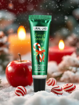 Цена за 2 шт. Бальзам-масло для губ, аромат яблоко в карамели, 10 г, URAL LAB  фото 12