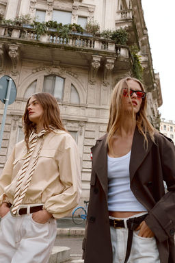 TRENCH LARGO CINTUR?N WATER REPELLENT WINDPROOF / Marr?n - Zara фото 2