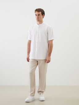 Regular Fit K?sa Kollu Arm?rl? Erkek Dokulu G?mlek