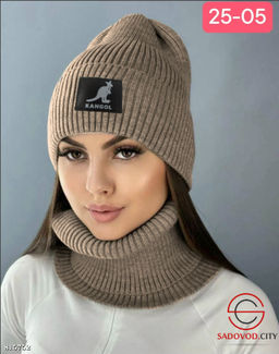 Набор 2в1 шапка и снуд женский - Bruno фото 6