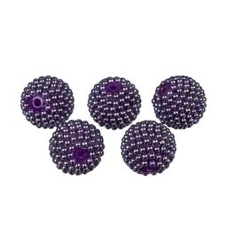 Бусина Zlatka пластик BWS-22 22 мм 5 шт №14 т.сиреневый