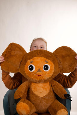 Чебурашка с пледом 100/110 см Чебурашка с пледом 100/110 см