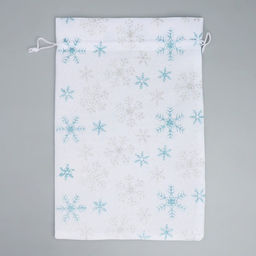 Цена за 5 шт. Мешочек подарочный холща Новогоднее чудо, снежинки, 20 х 30 см +/- 1.5 см - Дарите счастье фото 6