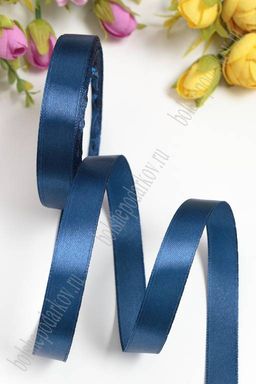 Цена за 5 шт Лента атласная 1,5 см*25 ярд (SF-1359) темно-синий №038