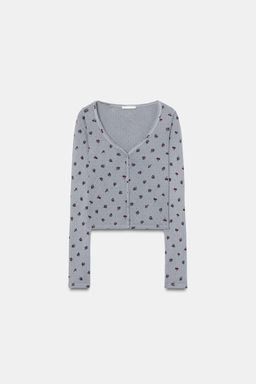 CHAQUETA POINTELLE FLORES / Gris - Zara фото 6