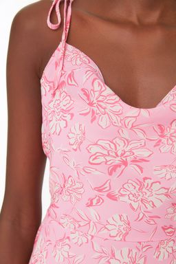 TRENDYOLMILLA Lacivert Cicekli A Kesim Sifon Mini Astarl? Dokuma Elbise TWOSS22EL2566 фото 11