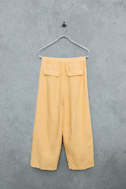 STORIESZ - PANTAL?N GOMAS 100% LINO / Mantequilla - Zara фото 3